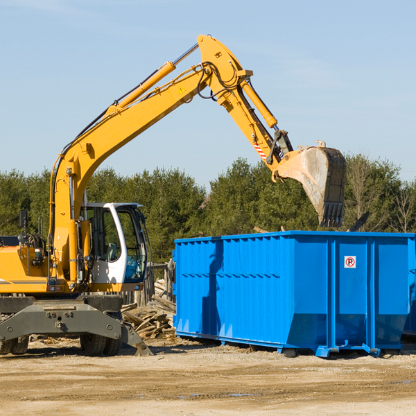 are there any restrictions on where a residential dumpster can be placed in Broadway North Carolina